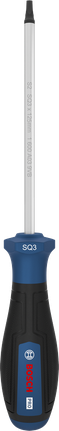 Obeng Bosch PRO SQ3 x 125 mm dengan pegangan ergonomis.